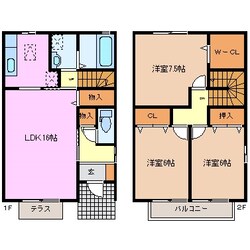 内部駅 徒歩28分 1階の物件間取画像